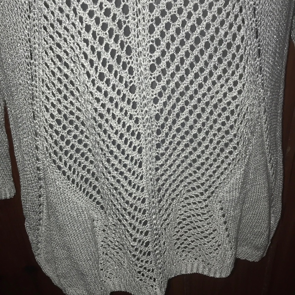 NWT Apt 9 Grey sparkle sweater - Picture 3 of 7
